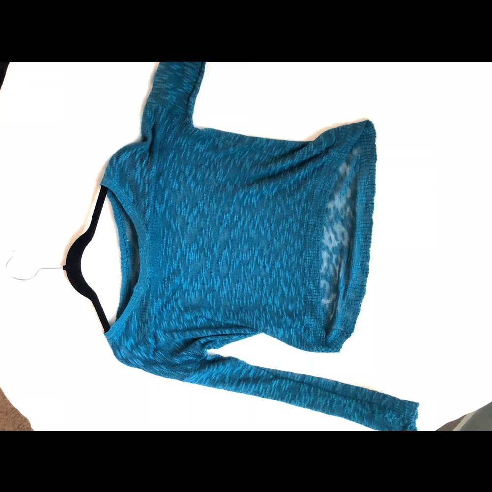 Sheer sweater knit top